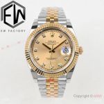 Best Copy Rolex 18K gold Datejust 41 Cal.3235 Golden with Diamonds